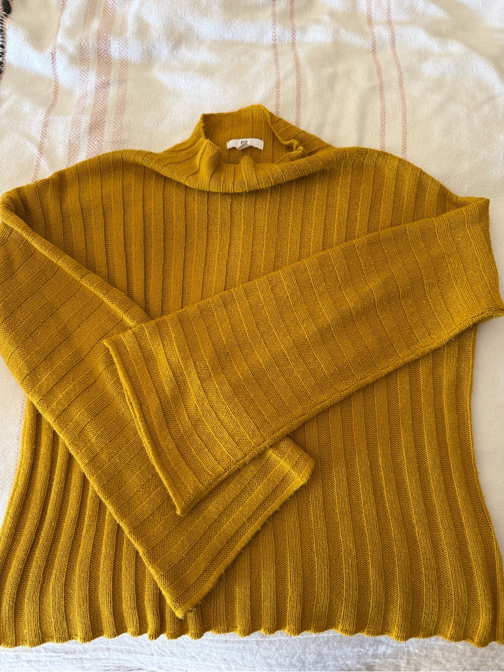 BP Mustard Bell Sleeve Sweater Long Sleeve Top